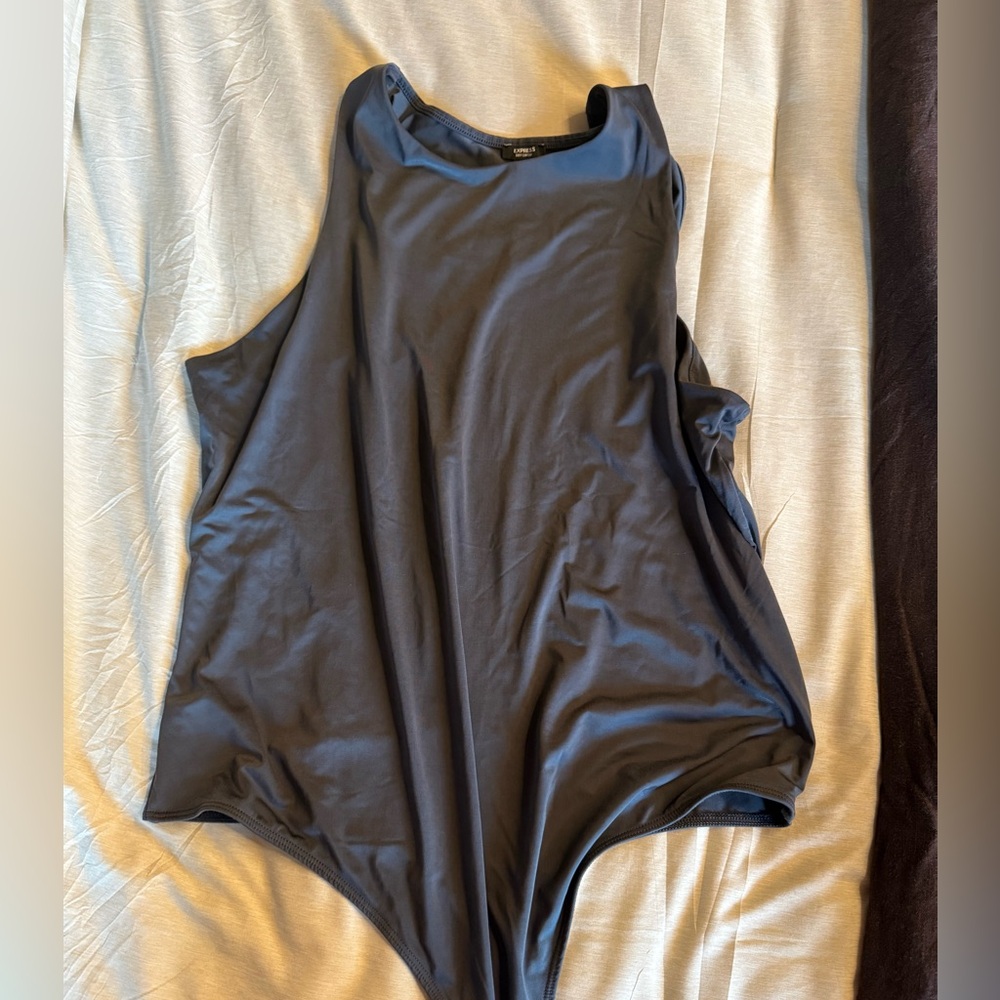 Express Navy Sleeveless Bodysuit